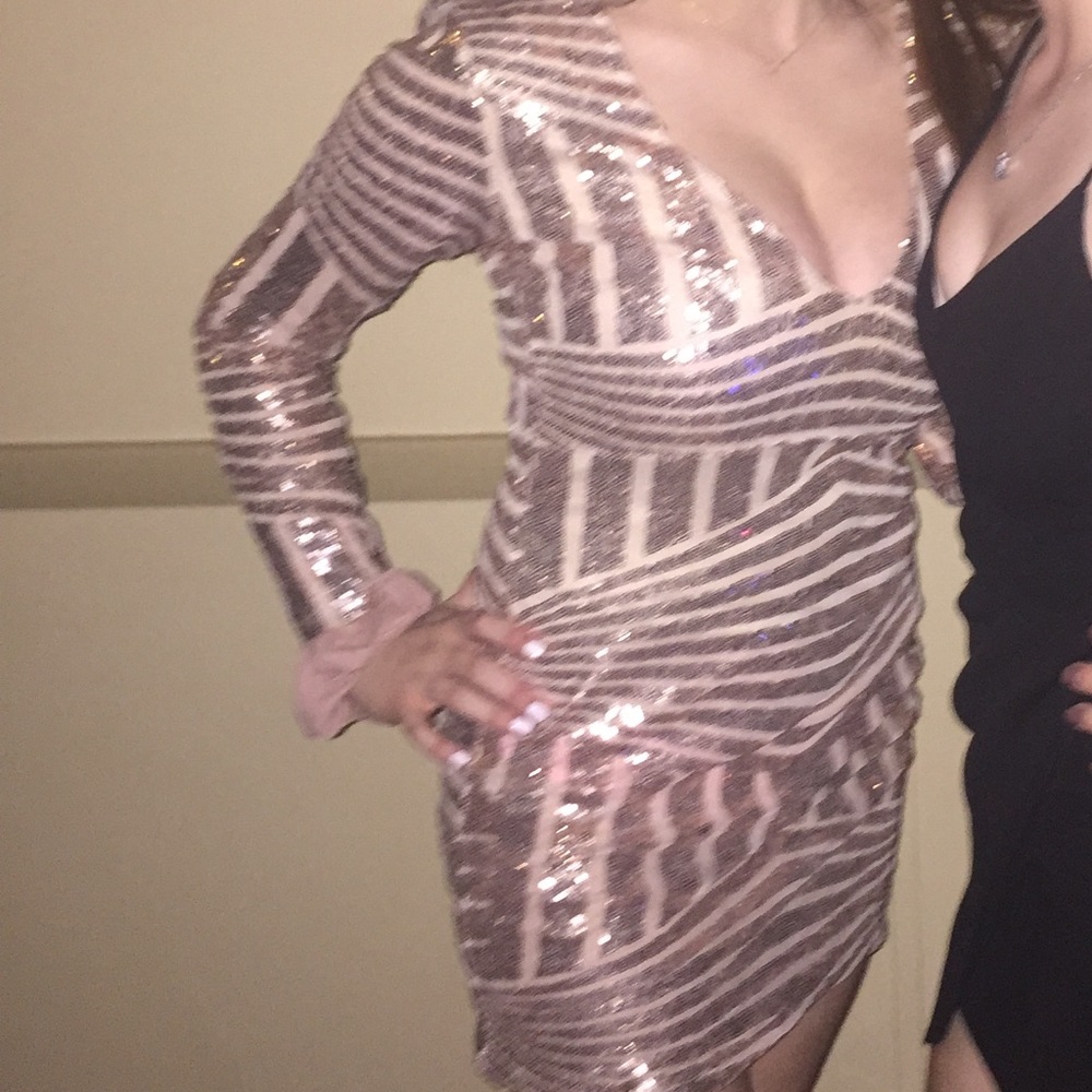 Stunning Gold Sparkling Homecoming Dress